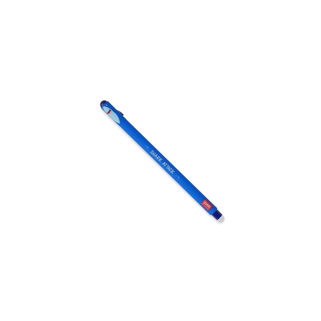 Legami, Penna Gel Cancellabile, Inchiostro Blu, Tema Shark