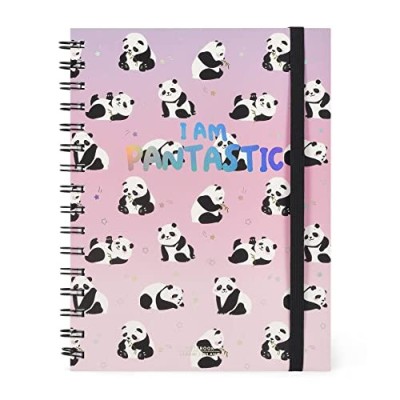 Legami, Quaderno Spiralato A Righe Large, A5, Tema Panda