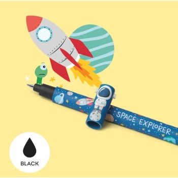 Legami, Penna Gel Cancellabile, Inchiostro Nero, Tema Space