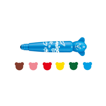 Carioca Baby Teddy Markers, Pennarelli per Bambini, 12 Pezzi