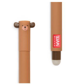 Legami- Penna gel cancellabile inchiostro blu, Tema Bear senza miele