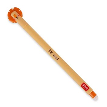 Legami, Penna Gel Cancellabile, Inchiostro Arancione, Tema Lion