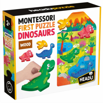 Headu - Montessori First Puzzle - Dinosaurs (2 Anni)
