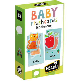 Headu - Baby Flashcards Montessori Ascolta E Pronuncia Le Prime Parole (1/3 Anni)