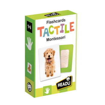 Headu - Flashcards Tactile Montessori Osserva Tocca E Senti (1/4 Anni)