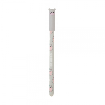 iTotal - Penna Gel Cancellabile Blu con Cappuccio Ippopotamo