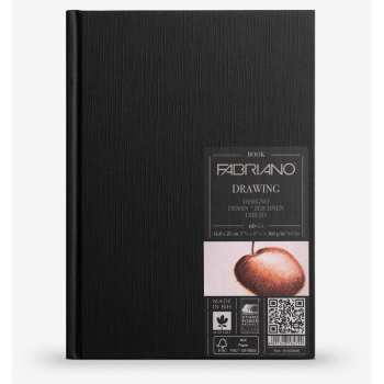Fabriano - sketch Book cucito ritratto Orizzontale , 60 fogli, cm 14,8x21, grana naturale, 160gr/mq (19100006)