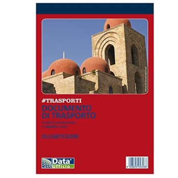 BLOCCO TRASTORTI DOCUMENTO DI TRASPORTO DUPLICE COPIA DU1607CD200