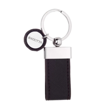 Bagutta - portachiavi fettuccia con logo tondo nero (2233-02)