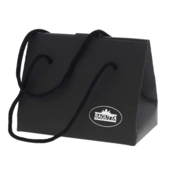 Bagutta - portachiavi fettuccia con logo tondo nero (2233-02)