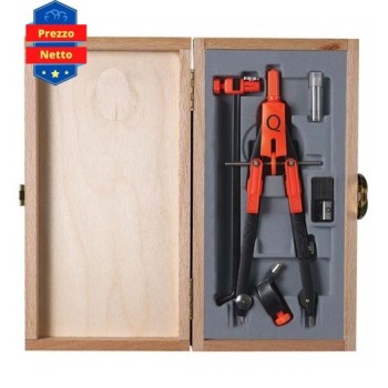 Quando, Compasso Balaustrone con astuccio in legno, set 5 pz