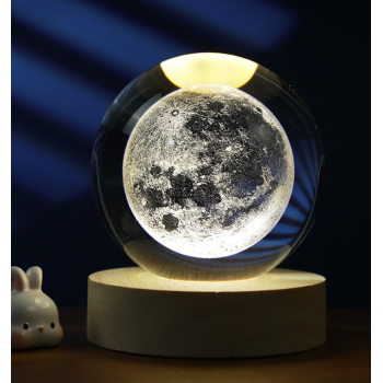 i-Total Lampada Sfera Luna in vetro 3D con LED RGB effetto sul soffitto (XL2713A)
