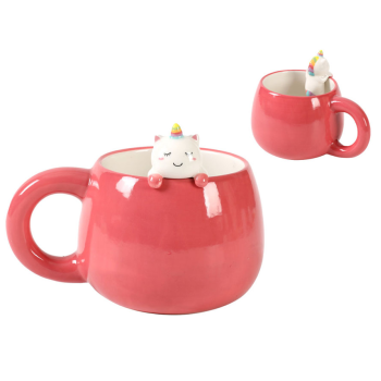 i-Total - Tazza in ceramica con charm - Unicorn (XL2565 )