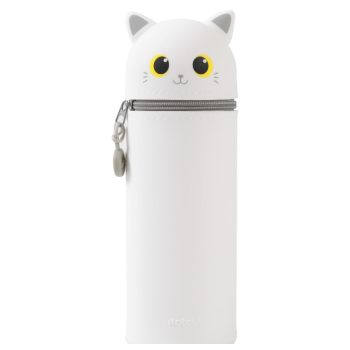 i-Total - Astuccio Silicone allungabile WHITE CAT (XL2482C)