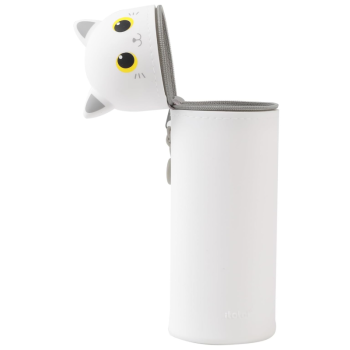 i-Total - Astuccio Silicone allungabile WHITE CAT (XL2482C)