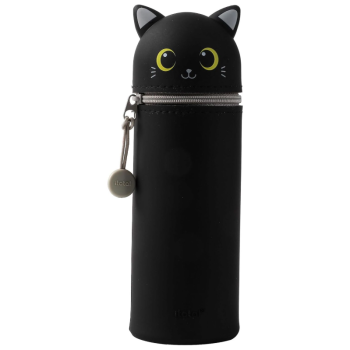 i-Total - Astuccio Silicone allungabile GATTO NERO (XL2482)