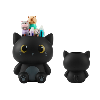 i-Total - Portapenne / Portaspazzolini 3D Gatto Nero (XL3013)