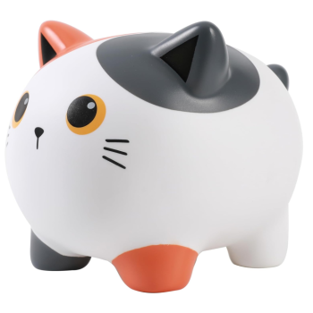 i-Total- Salvadanaio in plastica Gatto Arancione (XL2500)