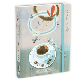 Akena - Goccioline Agenda Giornaliera GRIGIO/AZZURRO Tazzina di caffè (GO26AM-2)
