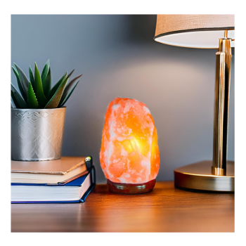 i-Total - Lampada di Sale Himalayano H 10CM con luce cambia colore (XL2317)