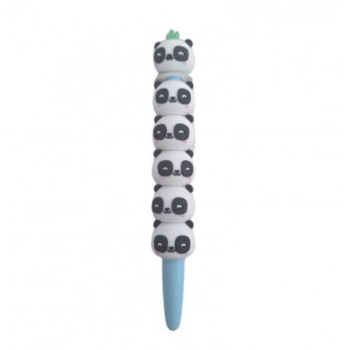i-Total - Penna Blu Kawaii Girevole – Spinner con Animaletto Panda 3D in rilievo