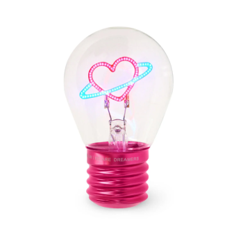 Legami - Lampada da Tavolo a Forma di Lampadina - Bulb Fiction - Planet Heart (CLB0005)