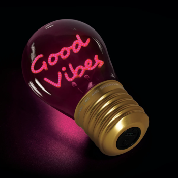 Legami - Lampada da Tavolo a Forma di Lampadina - Bulb Fiction Good Vibes