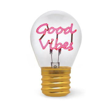 Legami - Lampada da Tavolo a Forma di Lampadina - Bulb Fiction Good Vibes