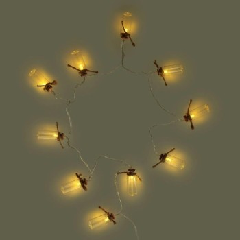 Legami - Filo di Luci Led con Vasetti di Vetro