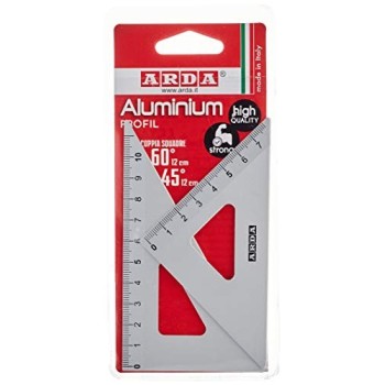 Arda, Coppia squadra profil alluminio 12cm 45° 60°