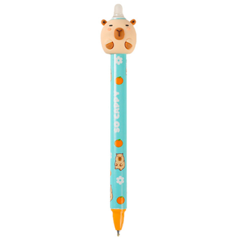 i-Total - Penna cancellabile a scatto con Capibara 3D di colore blu (XL1839I)