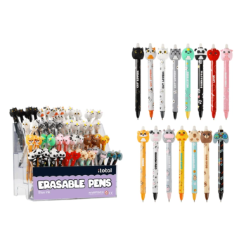 i-Total - Penna cancellabile a scatto con Capibara 3D di colore blu (XL1839I)