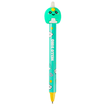 i-Total - Penna cancellabile a scatto con Dino 3D di colore blu (XL1839D)