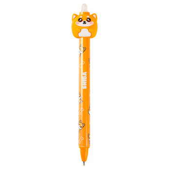 i-Total - Penna cancellabile a scatto con Shiba 3D di colore blu (XL1839C)