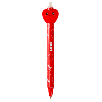 i-Total - Penna cancellabile a scatto con Cuore 3D di colore blu (XL1839H)