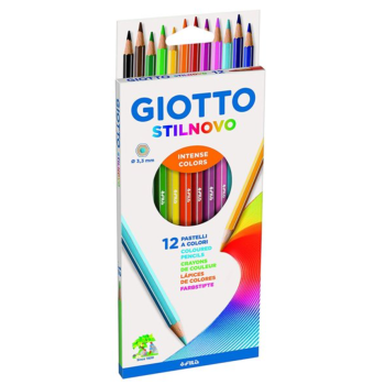Giotto - Pastelli Stilnovo Astuccio da 12 matite , Multicolore (F256500)