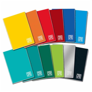 Blasetti - Quaderno a righe A5 Blasetti One Color colori assortiti - rigatura 1R (righe medie e superiori) - 20 fogli