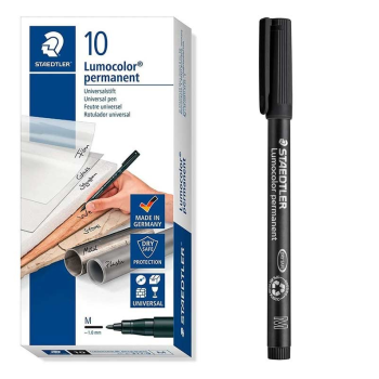 Staedtler - Pennarelli Lumocolor punta media M - Nero (317/9 ) Conf. 10 pz