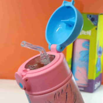 Seven - Borraccia termica Kid Lilo & Stitch in acciaio con cannuccia 460ml