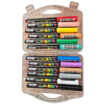 Memotak - Scatola 12 pennarelli Brush Acrylic Liquid - Kukajoy