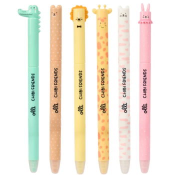 Olli - Penna Cancellabile Chibi Friends inchiostro rosso o blu