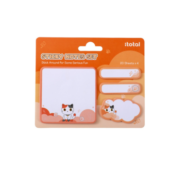 i-Total - Set Sticky Notes Orange Cat (XL3109)