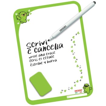 Arda - Lavagnetta cancellabile bifacciale Fancy - Scrivi & Cancella Assortito -18x25 cm - (3001FAN)