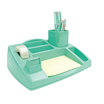 Arda - Organizer scrivania Oliver KEEPCOLOUR Verde pastello (23,8x19,8x8 cm) 4121PV