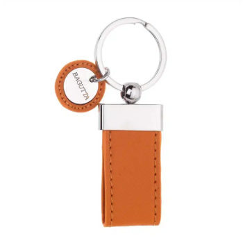 Bagutta - portachiavi fettuccia con logo tondo arancio (2233-049