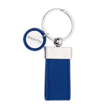 Bagutta - portachiavi fettuccia con logo tondo blu (2233-03)