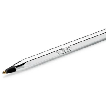 Bic - Penna a sfera Cristal Shine Silver 1 mm - Inchiostro Nero