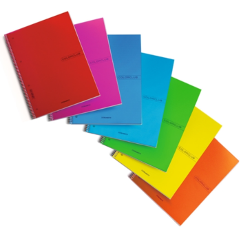 Blasetti - Quaderno Spiralato con fori A5 rigatura 1R copertina in PPL colorata 70 fogli Colori Assortiti (6522)