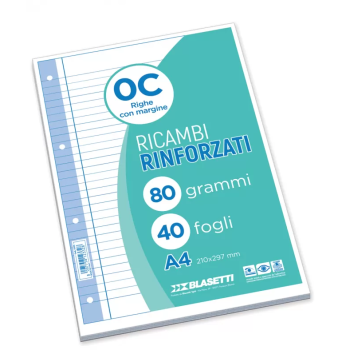 Blasetti - Ricambi Rinforzati A4 80 Gr 40fg Rigatura OC