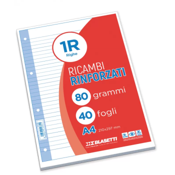 Blasetti - Ricambi Rinforzati A4 80 Gr 40fg rigatura1R (2331)